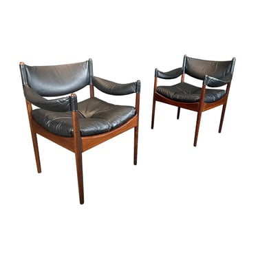 Pair of Vintage Mid Century Modern Rosewood "Modus" Chairs by Kristian Vedel 