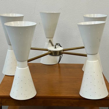Chandelier Light Fixture with Cone Shades