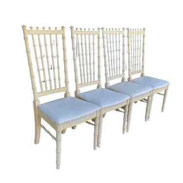 Set 4 Faux Bamboo Thomasville Chairs 