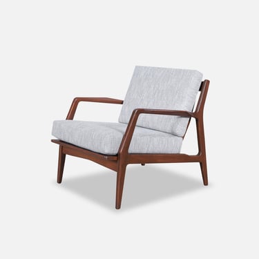 Danish Modern Walnut Lounge Chair by Ib Kofod Larsen