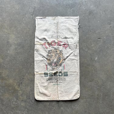 Tiger Brand Pekin, Ill Seed Sack Farmhouse Textile Rustic Decor 