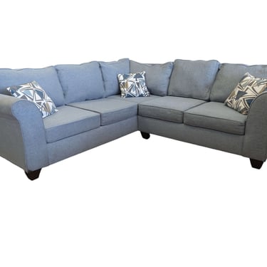 Bachelor Blue L-Shaped Sectional