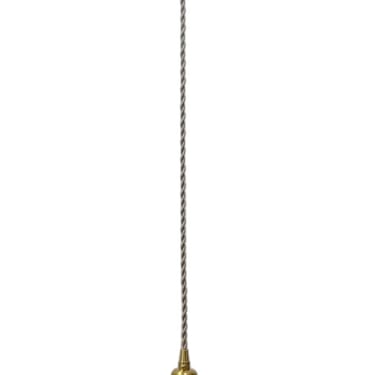 Holophane Pendant on Brushed Brass Wire Pendant #2520 