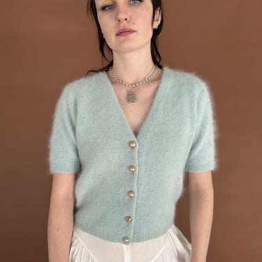 50s French Angora Sweater Top