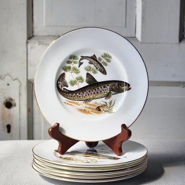 Hand-painted Vintage Italian Ceramic Floral Plates. Nove Italy