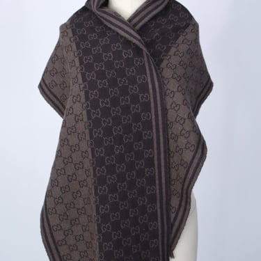 Gucci Wool GG Jacquard Scarf