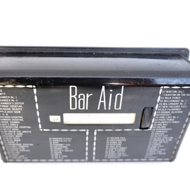 BAR AID | Mid-Century Metal Cocktail Recipe Rolodex | Vintage Perpetual Adult Drink Menu Guide | Revolving Cocktail Menu 