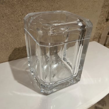 1980s Modernist Carlisle Lucite Ice Bucket Style of Alessandro Albrizzi Italy 