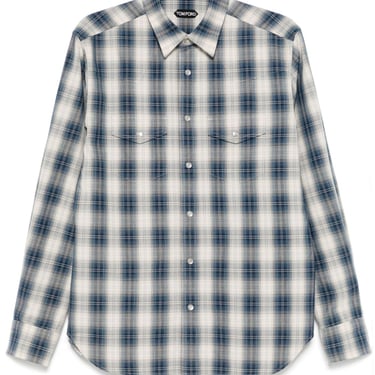 Tom Ford Men Checked Cotton Shirt