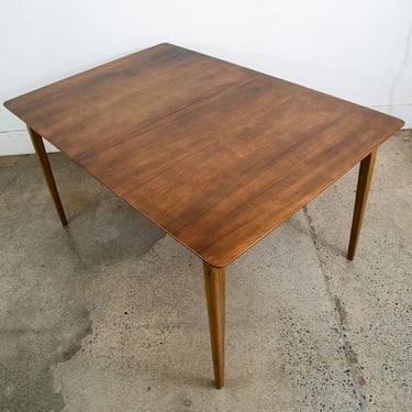 Mid Century Modern Dining Table Drexel Walnut Extension Leaf x3 Rectangular Mcm