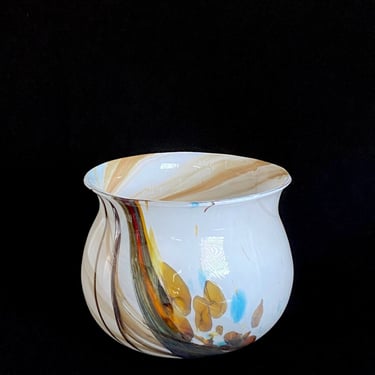 Vintage Modern LARGE Holmegaard Glass Colorful CASCADE Bowl / Planter / Centerpiece Vessel Per Lutken 