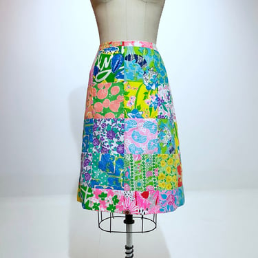 Patchwork Lilly Pulitzer Vintage Skirt
