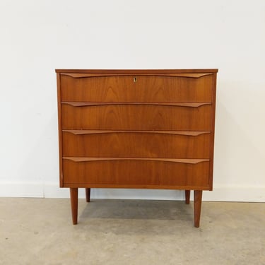Vintage Danish Mid Century Modern Teak Low Dresser 