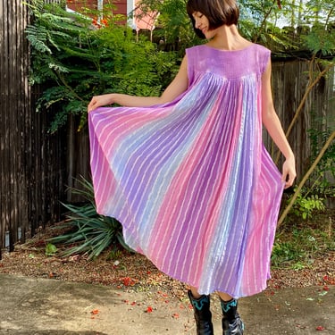 Rainbow Mountain Lavender Gauze Dress