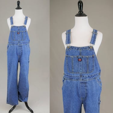 Vintage Denim Overalls - Blue Cotton Jean Bib Overalls - Unionbay - Vintage 1990s Y2K - Size M 
