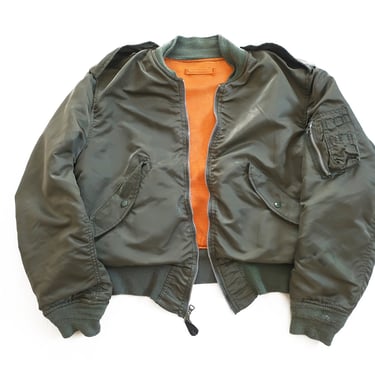 vintage bomber jacket / flight jacket / L2B jacket / 1960s Vietnam War era L2B flight jacket bomber Medium 