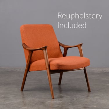Vintage Scandinavian Lounge Chair Klarinett Westnofa 