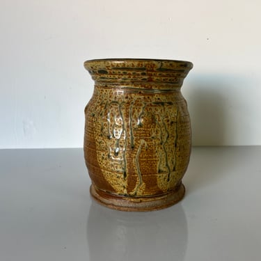 Bill Mid-Century Modern Organic Studio Pottery Vase 