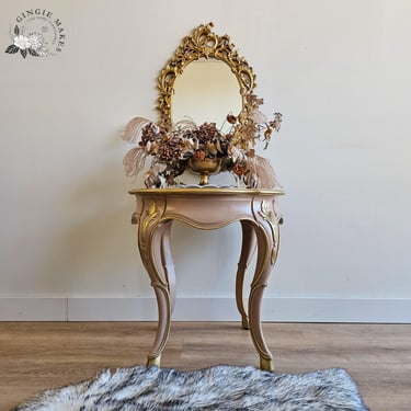 Refinished Rococo style ornate accent table ****please read ENTIRE listing prior to purchasing SHIPPING is NOT free 