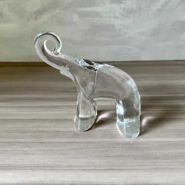 Vintage Kosta Boda Cast Glass Zoo Series Elephant 