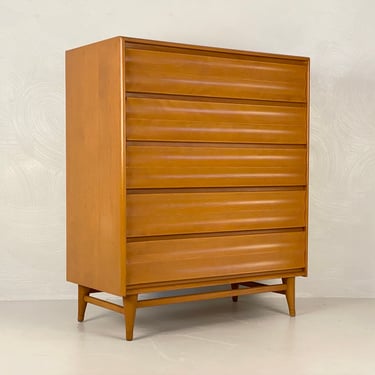 Harmonic Bedroom Group 5-Drawer Chest by Heywood Wakefield, Circa 1954 - *Please ask for a shipping quote before you buy. 