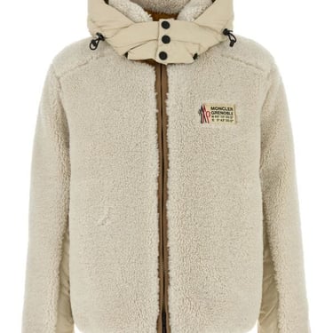 Moncler Grenoble Men Ivory Teddy Wengi Reversible Down Jacket