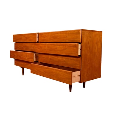 68” Scandinavian Modern 8-Drawer Dresser in Teak