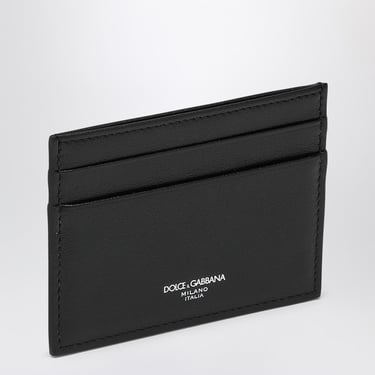 Dolce&Gabbana Black Leather Credit Card Holder With Logo Men