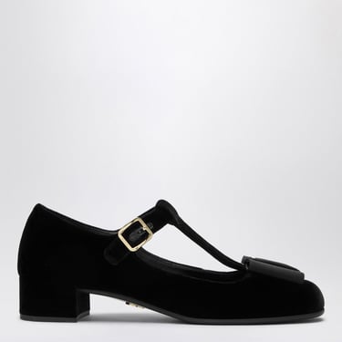 Prada Low Black Velvet Décolleté Women