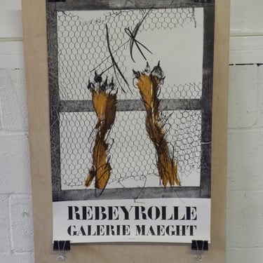Original vintage mid century Galerie Maeght Rebeyrolle Art poster 