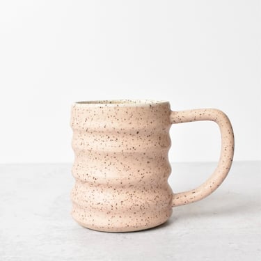 Light Pink Ripple Mug with speckles 