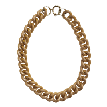 Vintage Chunky Gold Curb Chain Necklace