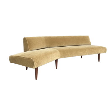 Edward Wormley for Dunbar Angle Sofa Reupholstered in Real Mohair