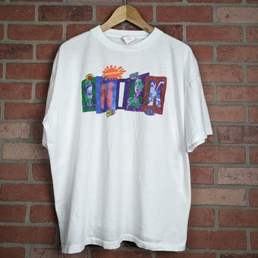 Vintage 90s Nickelodeon SNICK ORIGINAL Channel Promo Tee - Extra Large 