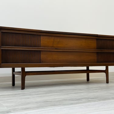 Mid-Century Modern Walnut Stereo Console (No Radio) ~ Great As TV Stand (SHIPPING Not FREE) 