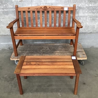 Solid Wood Garden Bench Set (Seattle)