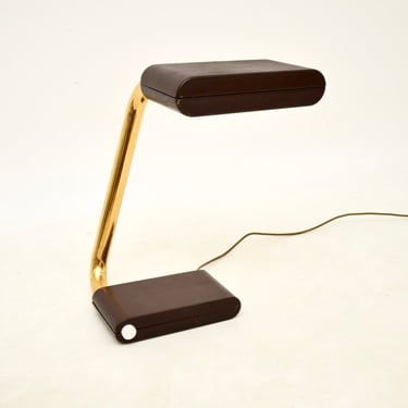 Vintage French Brass Desk Lamp