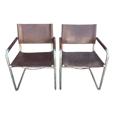 Vintage Mocha Colored Cantilever Chair, Sold Separately