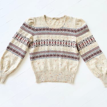 1970s Cacherel Patterned Sweater 