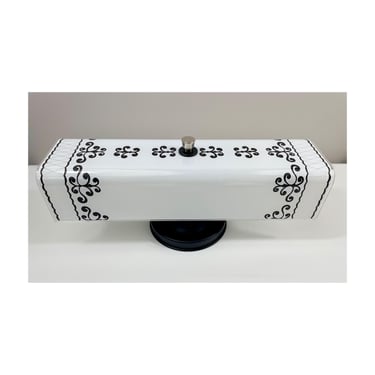 Mid Century Vanity Shade with New Matte Black Fixture - 14