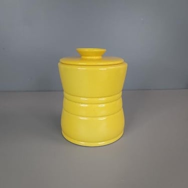 Frankoma Pottery 26C Harvest Sunflower Yellow Canister Jar 