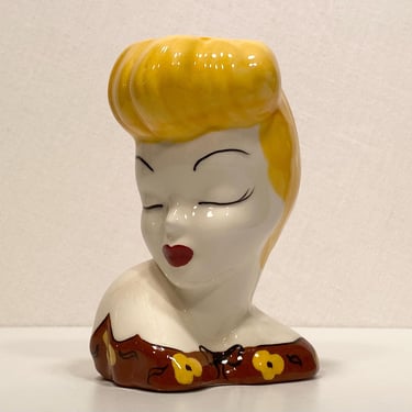 Sandy Danley Lady Head Vase 