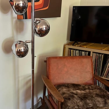 Coming Soon*Mid-Century Chrome Eyeball Floor Lamp by Robert Sonneman 