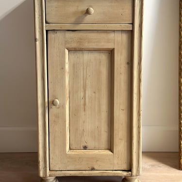 Antique English Pine Nightstand 