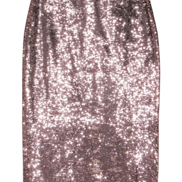Cami NYC - Rose Gold Sequin Midi Skirt Sz S