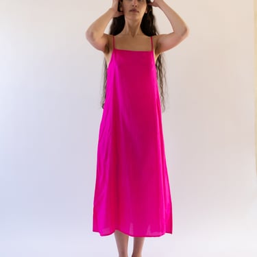 Silk Slip Dress in Shocking Pink
