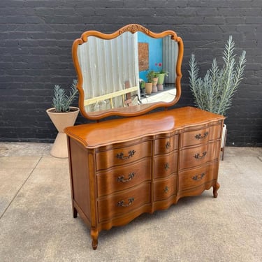 Vintage French Provincial Dresser with Mirror, c.1960’s 