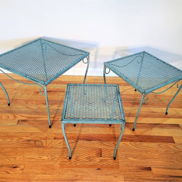 Vintage Woodard Briarwood Nesting Tables - A Set of Three 