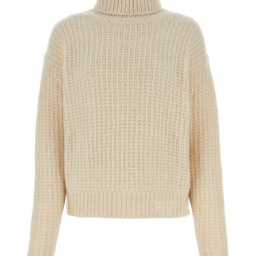 Gucci Woman Sand Cashmere Blend Sweater