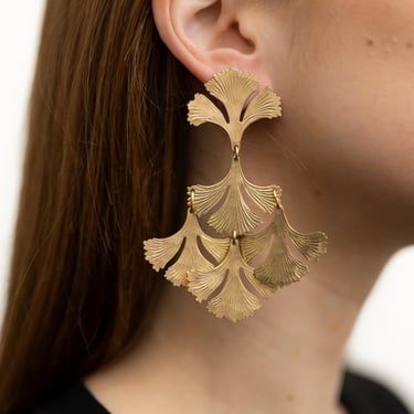 Brass and Sterling Silver Kalina Gold Earrings